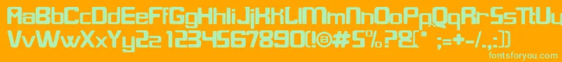 GLIX     Font – Green Fonts on Orange Background