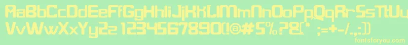 GLIX     Font – Yellow Fonts on Green Background