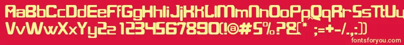 GLIX     Font – Yellow Fonts on Red Background