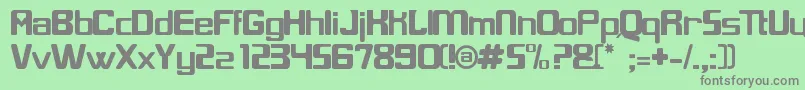 フォントGLIX     – 緑の背景に灰色の文字