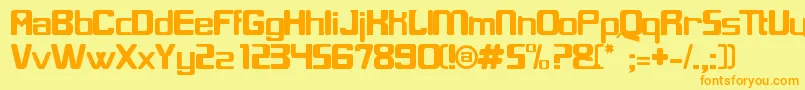 GLIX     Font – Orange Fonts on Yellow Background