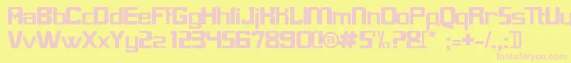 GLIX     Font – Pink Fonts on Yellow Background