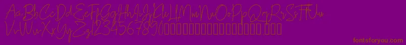 gllibfith-fontti – ruskeat fontit violetilla taustalla