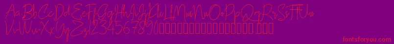 gllibfith Font – Red Fonts on Purple Background