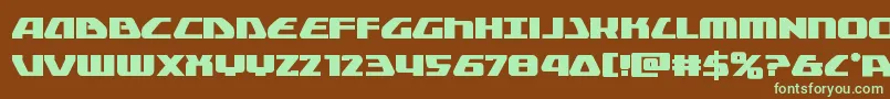 globaldynamicsbold Font – Green Fonts on Brown Background