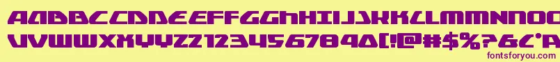 globaldynamicsbold Font – Purple Fonts on Yellow Background