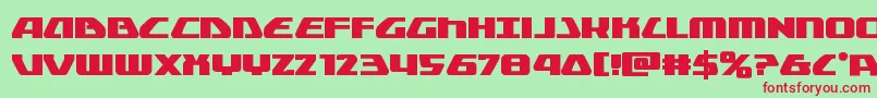 globaldynamicsbold Font – Red Fonts on Green Background