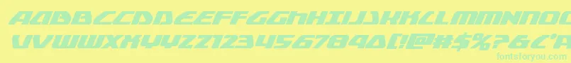 Шрифт globaldynamicsboldital – зелёные шрифты на жёлтом фоне