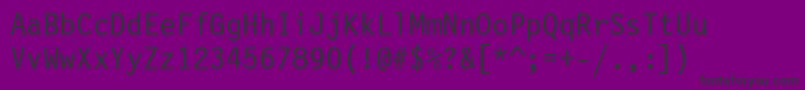 LetterGothic12PitchBt-Schriftart – Schwarze Schriften auf violettem Hintergrund
