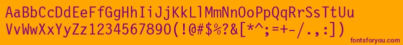 LetterGothic12PitchBt Font – Purple Fonts on Orange Background
