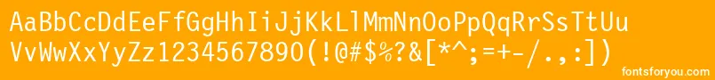 LetterGothic12PitchBt Font – White Fonts on Orange Background