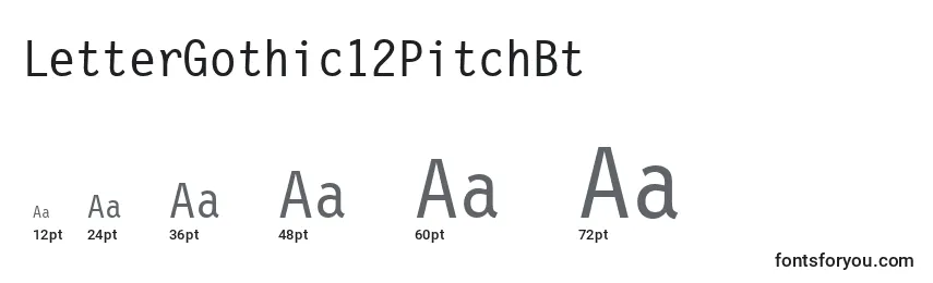 Размеры шрифта LetterGothic12PitchBt