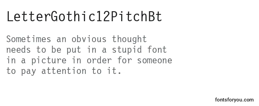 Schriftart LetterGothic12PitchBt
