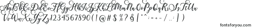 Czcionka Gloretha Script – czcionki dla nazwy