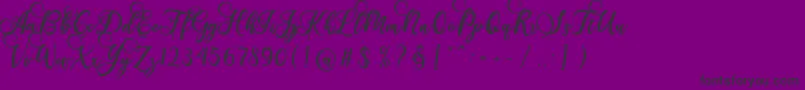 fuente Gloretha Script – Fuentes Negras Sobre Fondo Morado