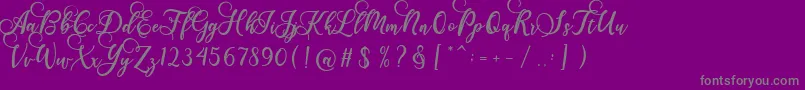 fuente Gloretha Script – Fuentes Grises Sobre Fondo Morado