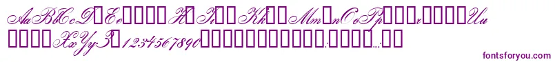 Gloria Font – Purple Fonts on White Background