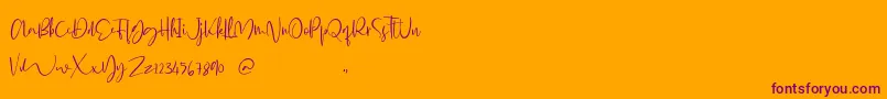 Шрифт Glorial – фиолетовые шрифты на оранжевом фоне