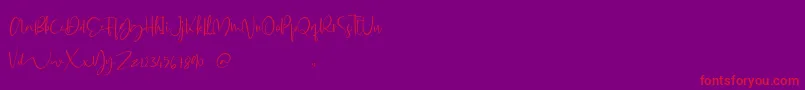 Glorial Font – Red Fonts on Purple Background