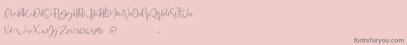 Glorial-Schriftart – Graue Schriften auf rosa Hintergrund