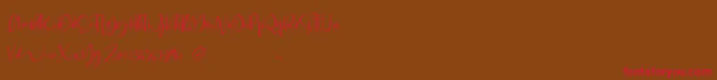 Glorial Font – Red Fonts on Brown Background