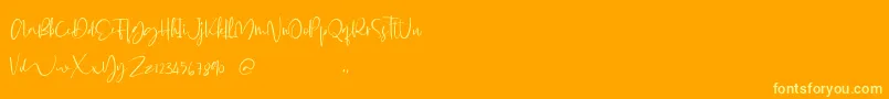 More about Glorial Font Glorial Font – Yellow Fonts on Orange Background