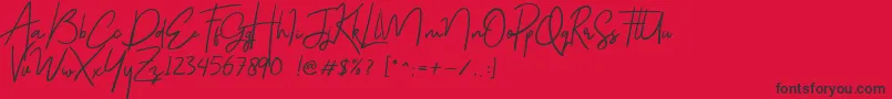Gloriant Font – Black Fonts on Red Background