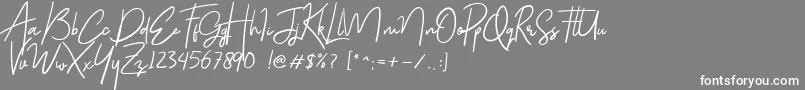 フォントGloriant – 灰色の背景に白い文字