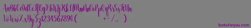 Glorious Free Font – Purple Fonts on Gray Background