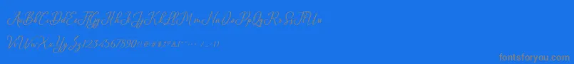 Glossy-Schriftart – Graue Schriften auf blauem Hintergrund