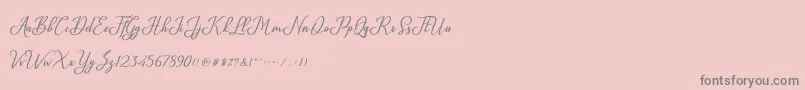 Glossy Font – Gray Fonts on Pink Background