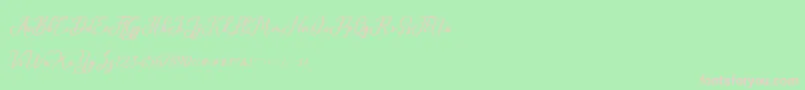 Glossy Font – Pink Fonts on Green Background