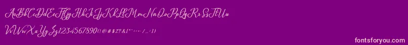 Glossy Font – Pink Fonts on Purple Background