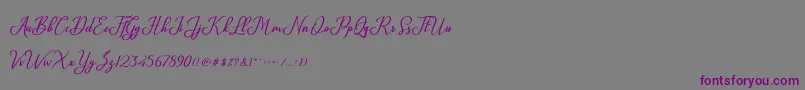Glossy Font – Purple Fonts on Gray Background