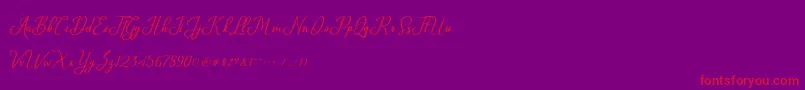 Glossy Font – Red Fonts on Purple Background