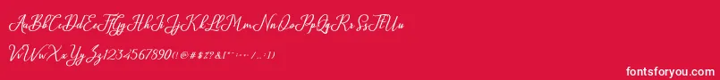 fuente Glossy – Fuentes Blancas Sobre Fondo Rojo