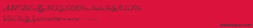 Glossy-Schriftart – Schwarze Schriften auf rotem Hintergrund