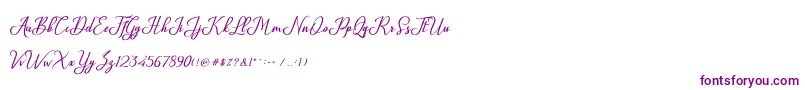 Glossy-Schriftart – Violette Schriften auf weißem Hintergrund