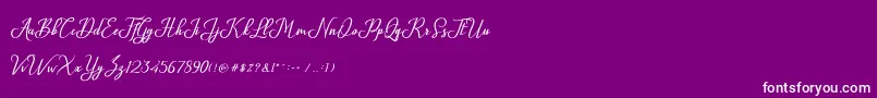 Glossy Font – White Fonts on Purple Background