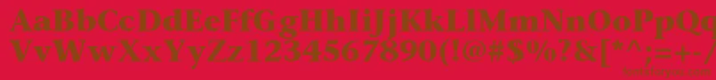 Police SonetserifBold – polices brunes sur fond rouge