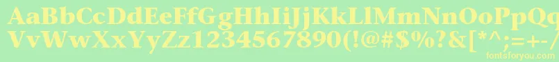 SonetserifBold Font – Yellow Fonts on Green Background