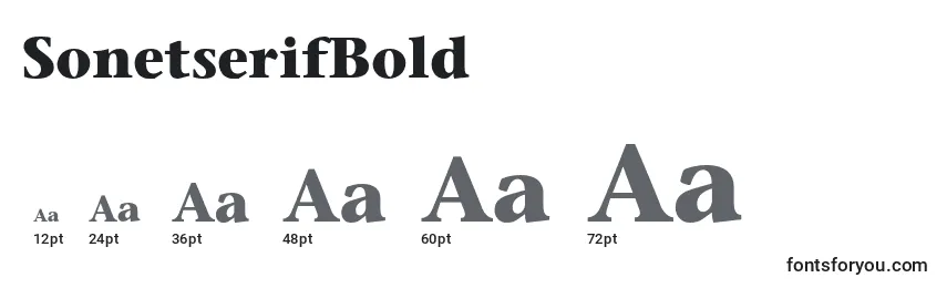 SonetserifBold Font Sizes