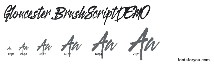 Gloucester BrushScriptDEMO Font Sizes