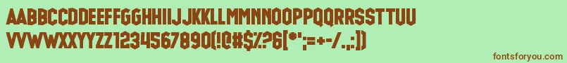 Glue Gun Font – Brown Fonts on Green Background