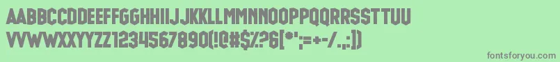 Glue Gun Font – Gray Fonts on Green Background