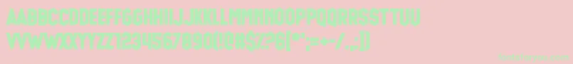 Glue Gun Font – Green Fonts on Pink Background