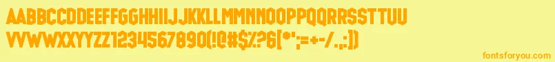 Glue Gun Font – Orange Fonts on Yellow Background