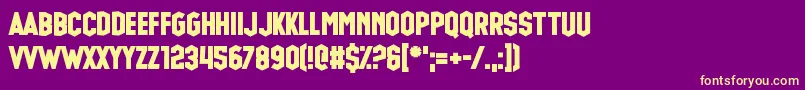 Glue Gun Font – Yellow Fonts on Purple Background