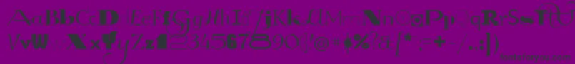 GlukMixer-Schriftart – Schwarze Schriften auf violettem Hintergrund