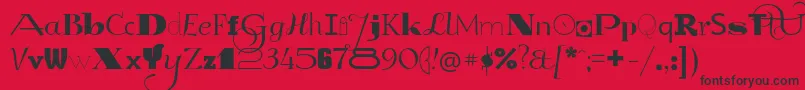 GlukMixer Font – Black Fonts on Red Background